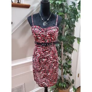 Grass Collection Women's Multicolor Cotton Sweetheart Neck Knee Length Dress 11